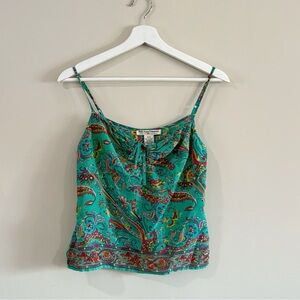 Vintage Polo Jeans Ralph Lauren Silk Cotton Paisley Cami Top M Y2K Boho